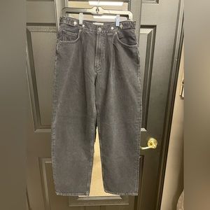 Agolde Pleated Baggy Mid-Rise Wide Leg Jeans